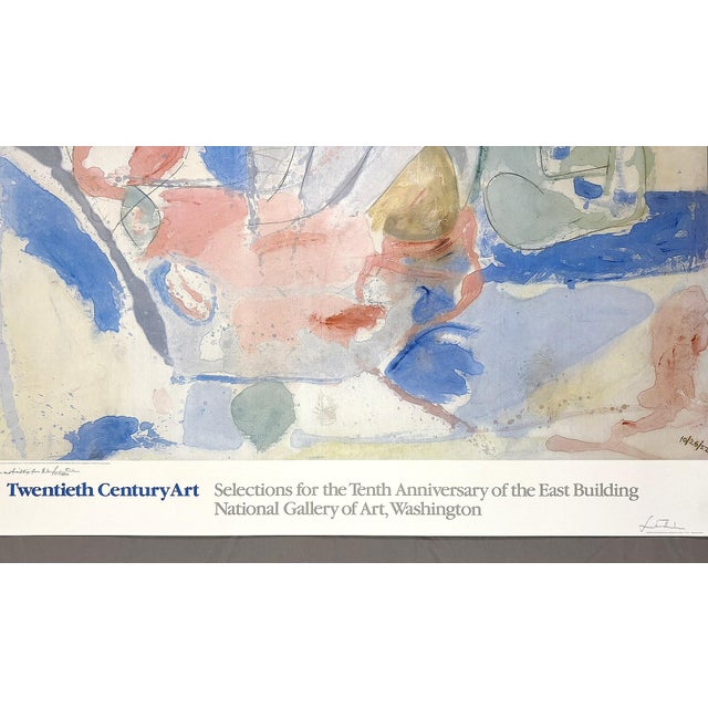 Signed Helen Frankenthaler Mountains and Sea Original 1989 National Gallery of Art Washinton Exhibition Poster For Sale - Image 4 of 12