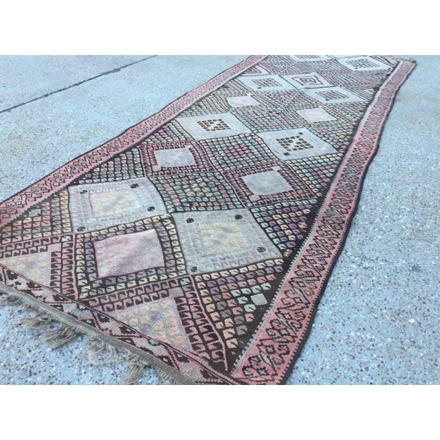 Vintage Turkish Kilim 335x115 cm Vintage Turkish Kilim from Kars, northwest border of Turkey and former Russia. , very...