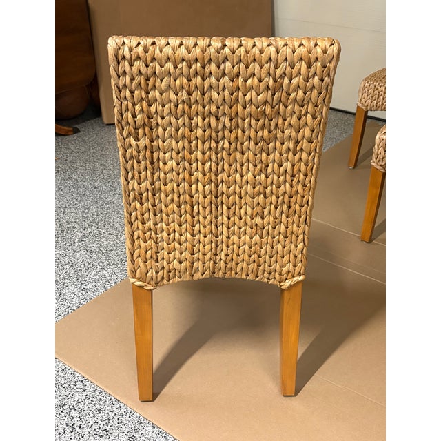 This is a beautiful, matching set of six authentic Pottery Barn Seagrass Dining Side Chairs. Expertly hand-woven from...