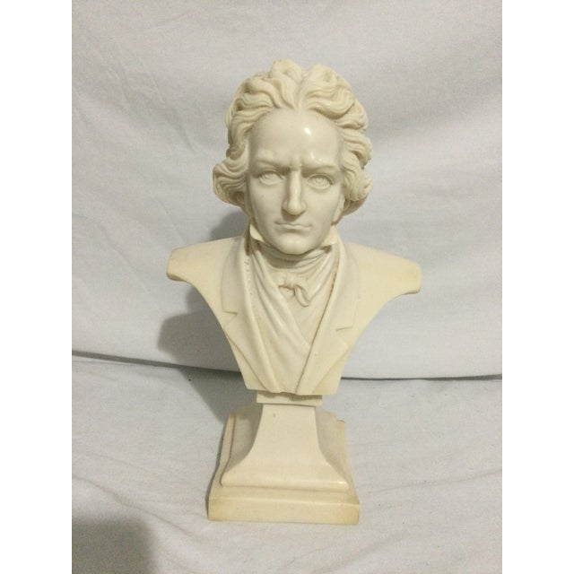 Neoclassical 1950s Ludwig Van Beethoven Plaster Bust For Sale - Image 3 of 9