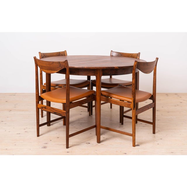 This elegant and exceptionally crafted dining set was designed by torbjorn afdal, one of norway’s most celebrated mid-...