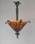 E. Brandt & Daum A beautiful French 1925-1930 art deco chandelier in wrought iron by edgar Brandt. It holds a glass bowl...