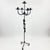 Black Hand Forged Iron Floor Candelabra 47″ (120cm) Antique Copper Patina 4-Arm 5-Candle Classic Scroll Holder Decor For Sale - Image 8 of 8