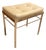 Vintage Koch Originals Brass Vanity Bench Tufted Cream Vinyl Hollywood Regency For Sale