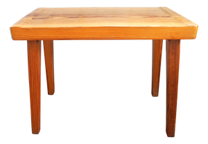 Vintage Scandinavian Pine Stool, 1970s