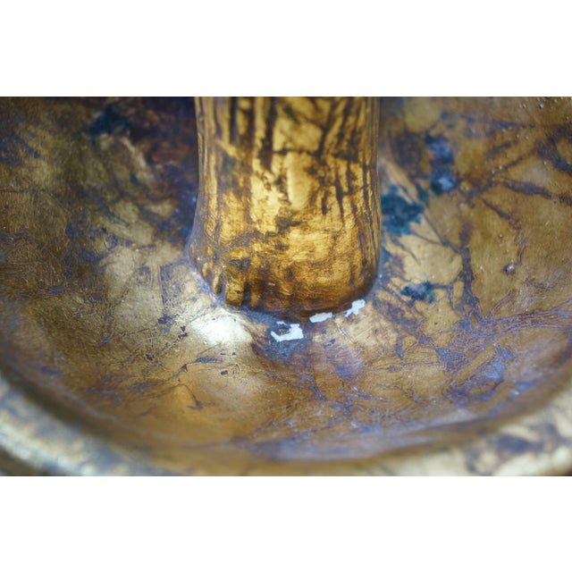 Mid 20th Century Mid 20th Century Gold Hollywood Regency Figural Girl Fountain Chalkware Lamp 46" For Sale - Image 5 of 13