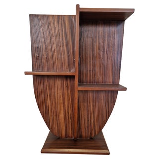 Walnut Magazine Rack, 1980s For Sale
