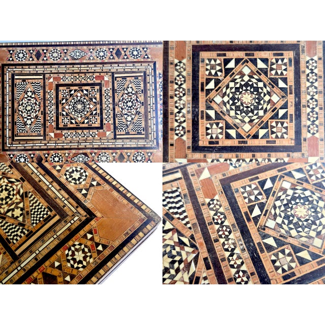 Wood Vintage Marquetry Mosaic Trinket/Jewelry Box For Sale - Image 7 of 9