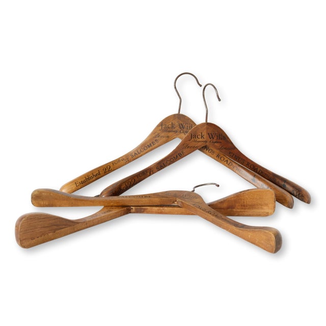 Victorian Jack Wills Retail Store Coat Hangers, Set of 3 For Sale - Image 3 of 3