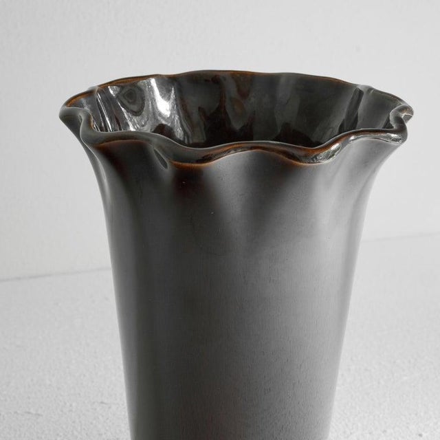 Glazed Pottery Vase from Poët-Laval Ondulé, 1960s For Sale - Image 6 of 9
