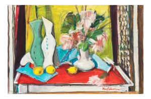 'Flowers and Lemons' by Karl Larsen, Paris Salon D'Automne, Danish Avant-Garde 'The Four', Oslo, Benezit