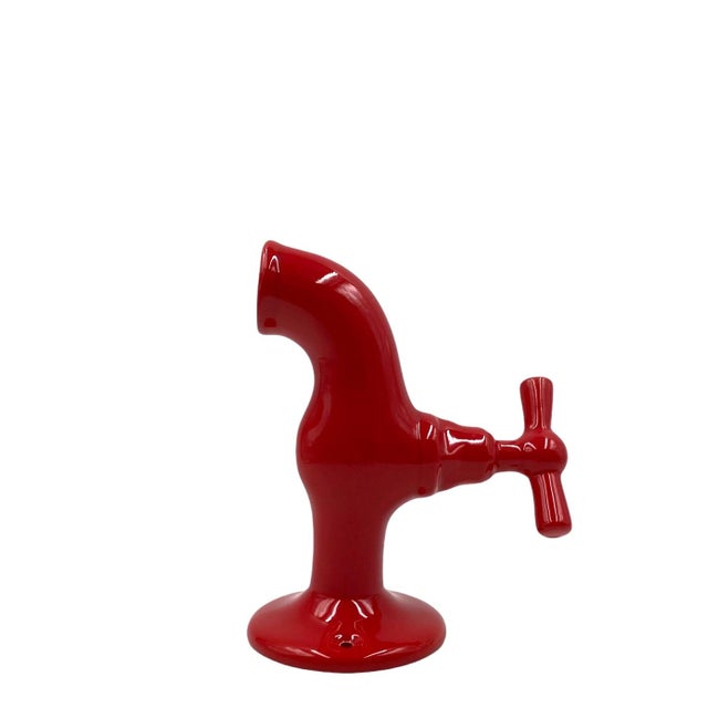Red Tap Shaped Ceramic Sculpture by JC Peiré, France, 1970s For Sale - Image 18 of 18