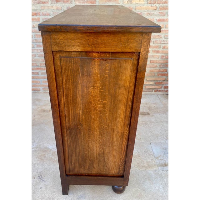 Spanish Carved Oak Cabinet with Geometric Panels, Early 20th Century For Sale - Image 14 of 15