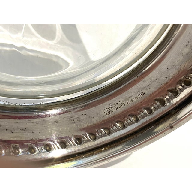 Transparent Glass and Sterling Sliver Pitcher English Hallmarks For Sale - Image 8 of 10