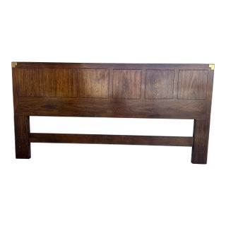Henredon Scene-One Campaign Style King Size Headboard For Sale