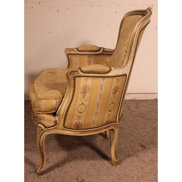Wood Louis XV Bergere Chair, 1900s For Sale - Image 7 of 14