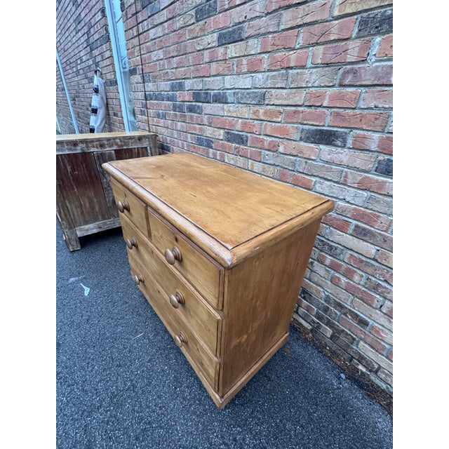 Antique English Pine Chest For Sale - Image 4 of 15
