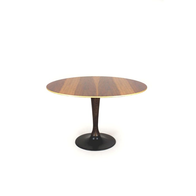 Mid-Century Modern Round Walnut Tulip Dining Table from Drevotvar Jablonné Nad Orlicí, 1960 For Sale - Image 6 of 13