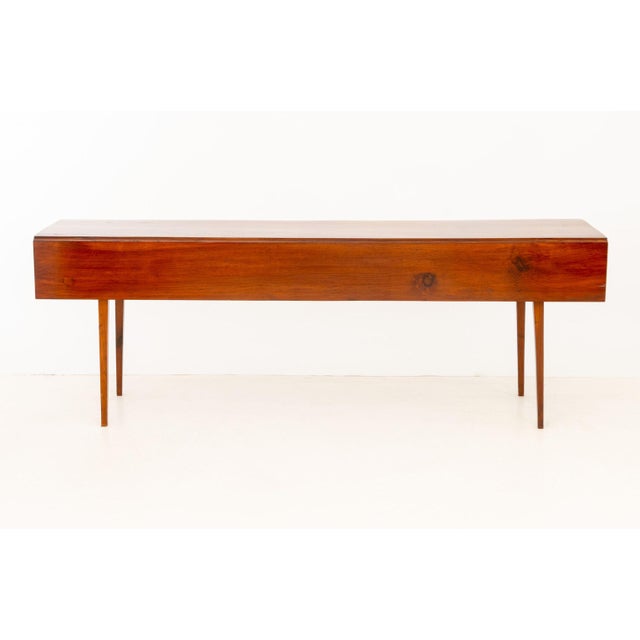American Large Cherrywood Wake Table. Closed: 29.5" H x 84.25" W x 20.25" D; open: 29.5" H x 84.25" W x 36.75" D....