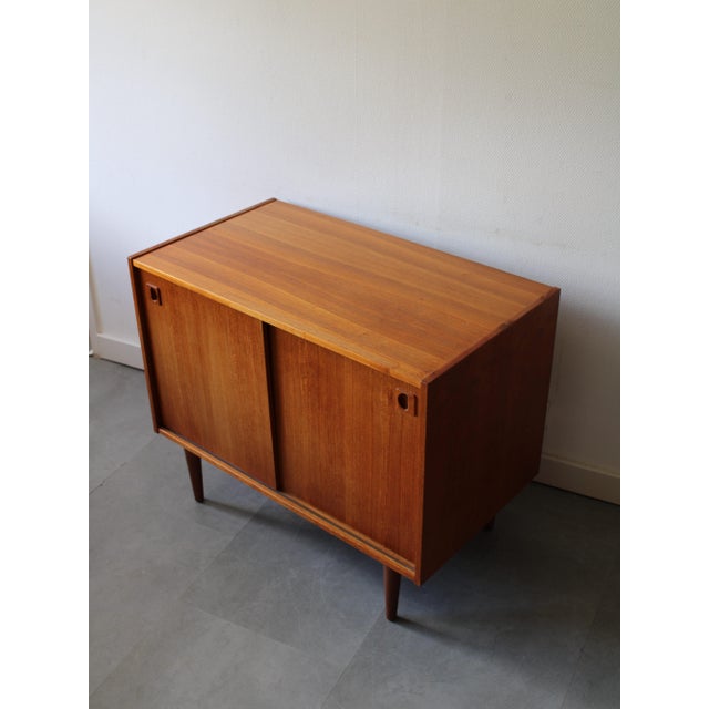 Wood Vintage Danish Cabinet for LP Player in Teak, 1960s For Sale - Image 7 of 10