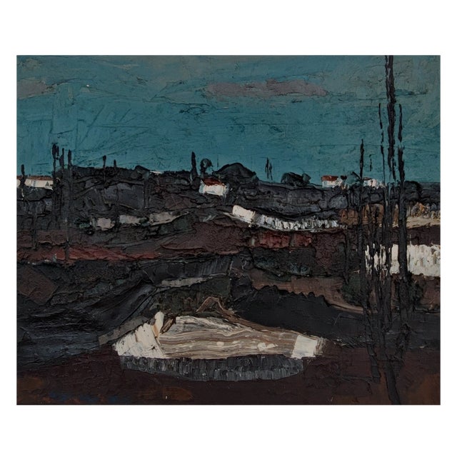 Robert Mychre, Composition, 1963, Oil on Canvas, Framed For Sale