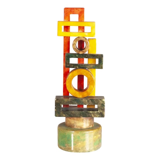 Modern Marble Totem Sculpture, 1970s For Sale