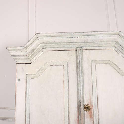 Swedish Painted Linen Cupboard For Sale - Image 3 of 12