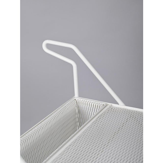 French Serving Bar Cart with Bottle Holder in Enameled Iron by Mathieu Matégot, 1960s For Sale - Image 11 of 17