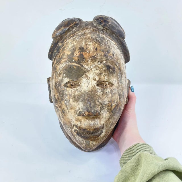 Early 20th Century Early 20th Century Kongo Wood Mask For Sale - Image 5 of 7