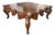 Marge Carson Oversized 57” Scalloped Square Coffee Table For Sale