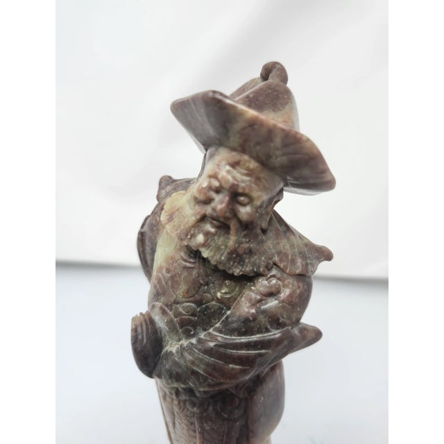 Late 19th Century Chinese Warrior Stone Carving For Sale In New York - Image 6 of 9