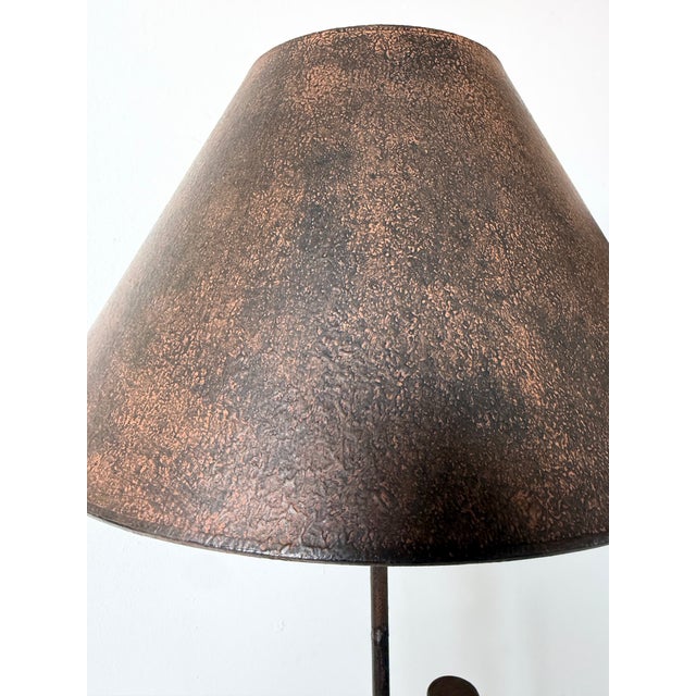 Vintage Hand-Forged Iron French Gothic & Spanish Revival Adjustable Tripod Floor Lamps – A Pair For Sale - Image 13 of 13
