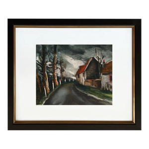 Vlaminck Lithograph 35 the Longny Road 1958 Framed Reproduction