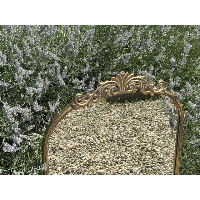 2000 - 2009 Mirror with Gilded Metal Pediment, 2000s For Sale - Image 5 of 11