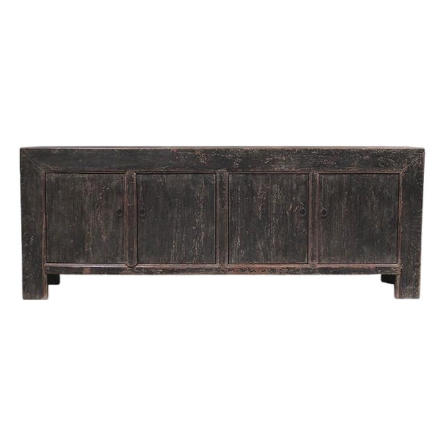 Vintage Distressed Reclaimed Wood Sideboard Cabinet 28 For Sale