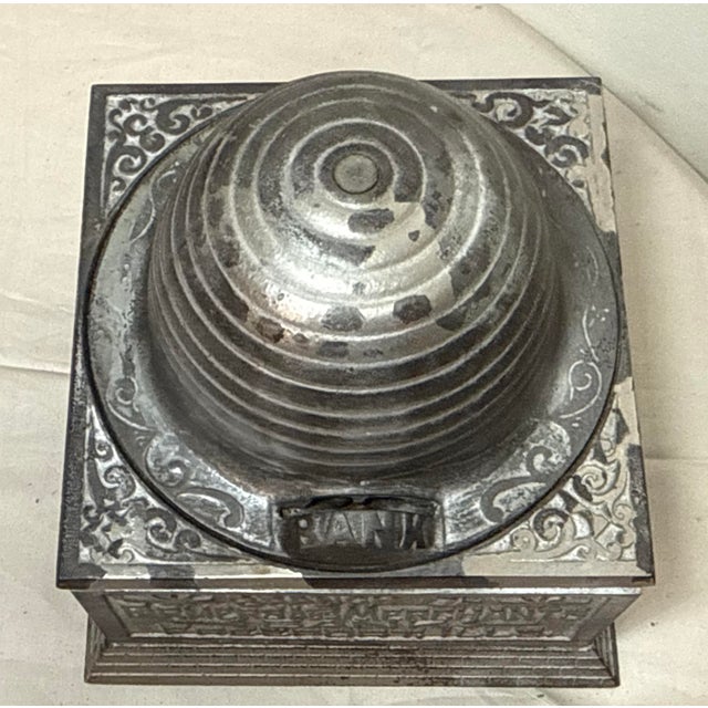 Large Antique 1892 Economy Accumulates Wealth Cast-Iron Beehive Mechanical Bank For Sale - Image 10 of 16