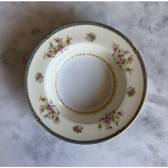 Noritake Set of 5 Vintage Porcelain Noritake Soup Bowls For Sale - Image 4 of 12