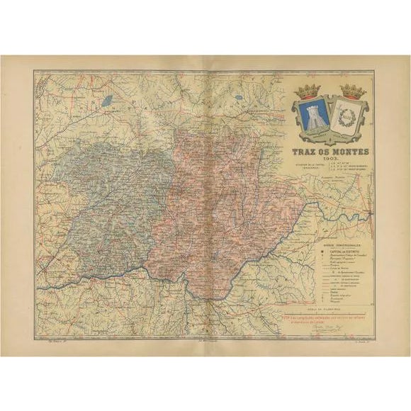Map of Portugals Hidden Province, 1903 For Sale