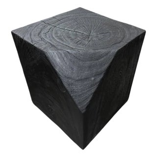Andrianna Shamaris Modular Charred Side Table For Sale