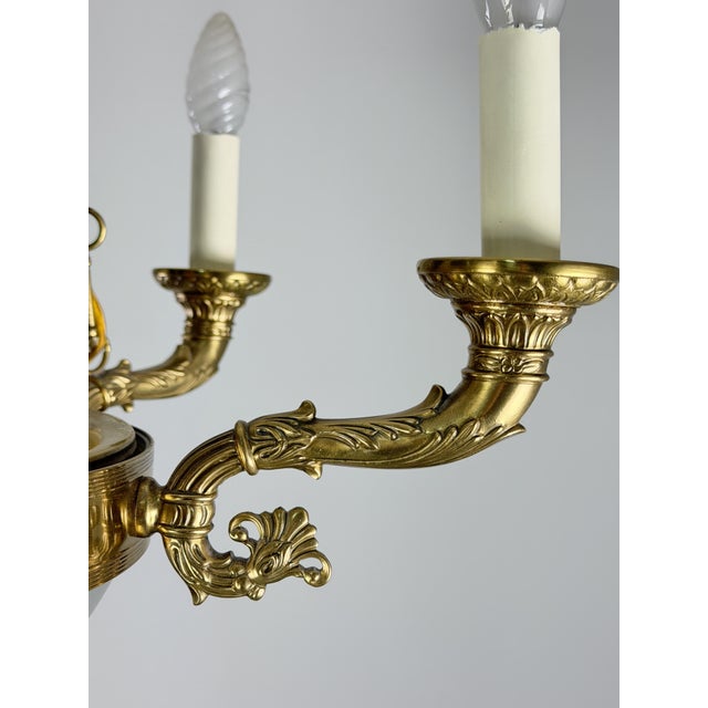 1960s Italian 8-Light Chandelier in Brass and Glass, 1960s For Sale - Image 5 of 12