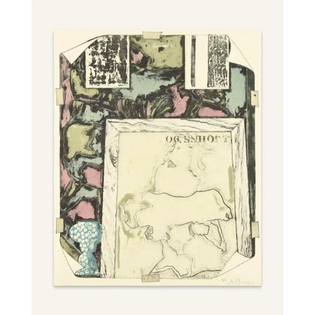 Abstract 1992 Jasper Johns Modern Abstract Lithograph For Sale - Image 3 of 3