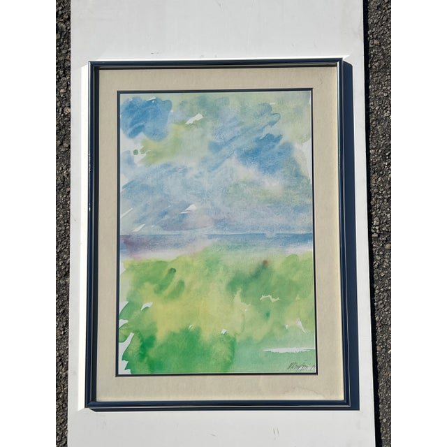 Vintage Ole Kortzau Abstract Watercolor on Paper For Sale - Image 10 of 11