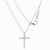 Silver Tiffany & Co. Platinum & Diamond Pendant Cross 16-Inch Necklace For Sale - Image 8 of 18