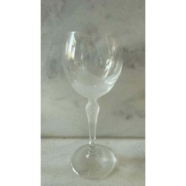 Traditional Vintage Bohemia Lre Frosted Crystal Glasses - Set of 4 For Sale - Image 3 of 8
