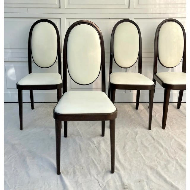 1980s Set of 10 Thonet Dining Chairs Designed by Otto Prutscher For Sale - Image 5 of 10