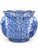 A beautiful early 20th-century English blue-and-white transferware jardinière attributed to Globe Pottery Co. Ltd. of...