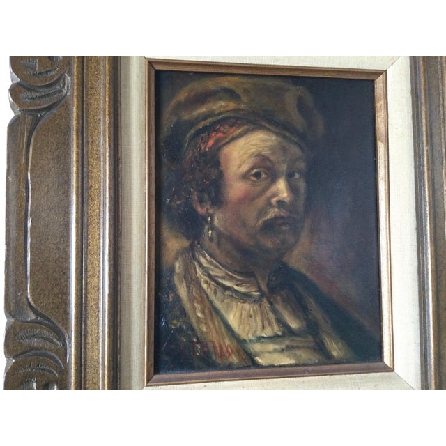 Mid 20th Century Oil on Canvas Portrait of a Medieval Man Signed Costello For Sale - Image 5 of 11