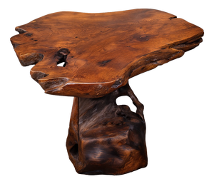 Carved Olive Wood Table Made from a Root, 1920s