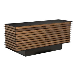 NOIR Elevation Sideboard, Dark Walnut and Iron For Sale