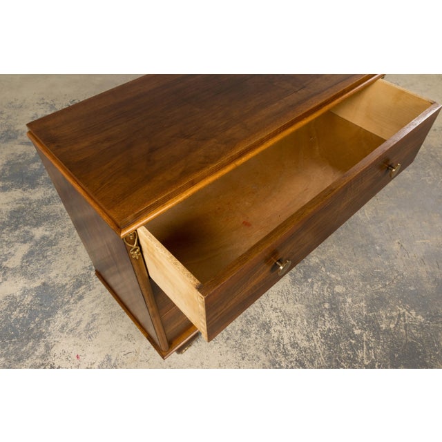1930s French Art Deco Walnut Chest of Drawers For Sale - Image 9 of 18